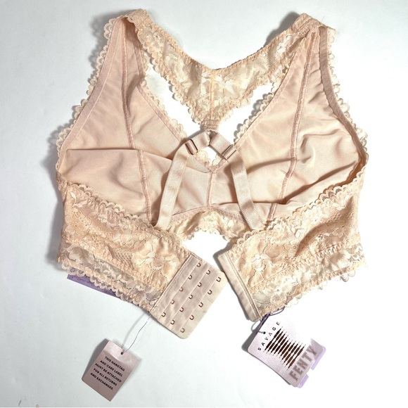 NWT Savage X Fenty Floral Lace Bralette Nude Size 1X - Picture 6 of 12